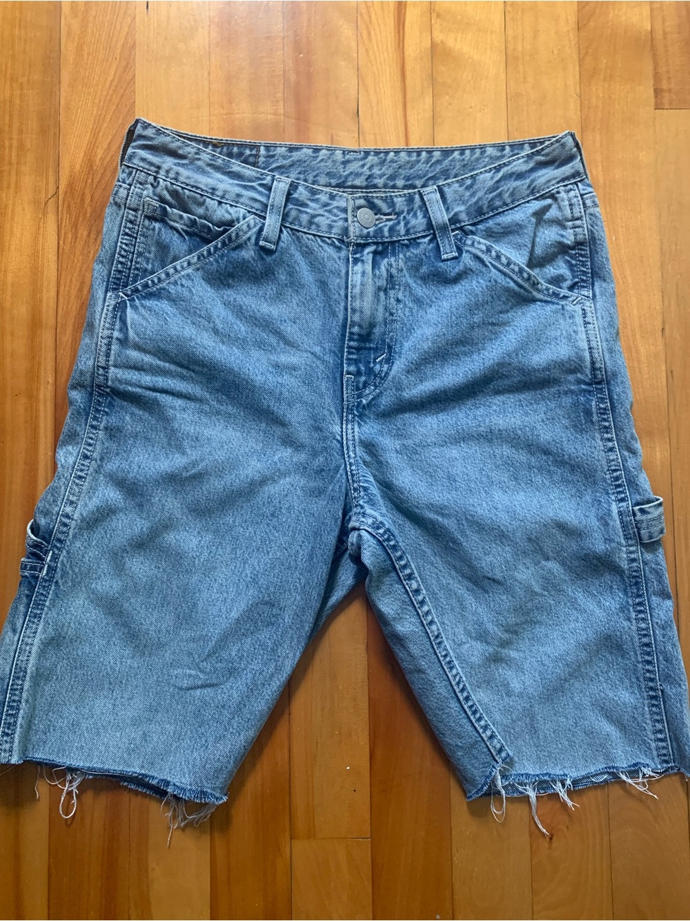 Levi's Light Blue Denim Carpenter Shorts
